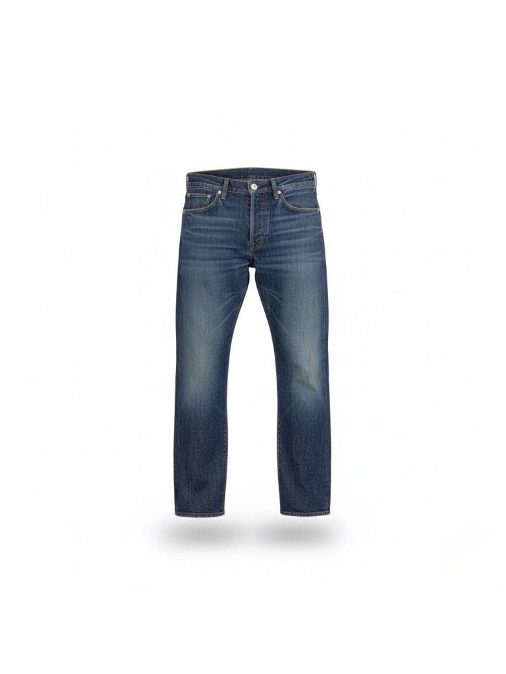 Levis Mens Indigo Cotton Made & Crafted Ruler Straight Denim Jeans Durable